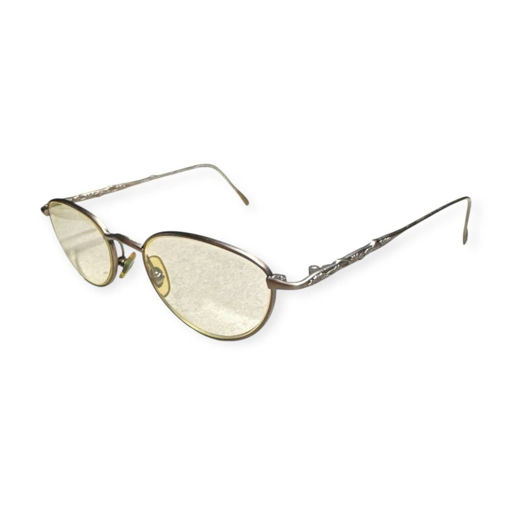 Laura Ashley Silver Swirl Eyeglasses Frame Metal Full Rim Italy